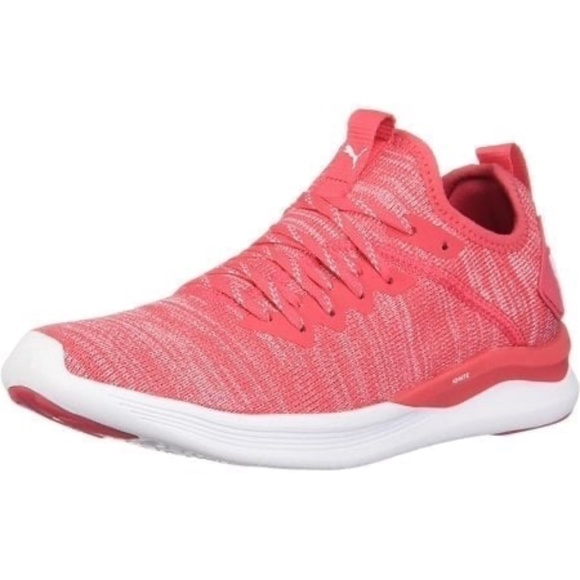 BRAND NEW girl puma ignite flash evoknit paradise pink shoes size 4Y - Picture 1 of 5